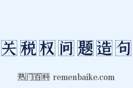 关税权问题造句是什么意思的图片